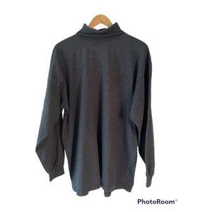 Daniel Hechter Paris Men's Grey Thick Turtle Neck Long-Sleeve Shirt Top